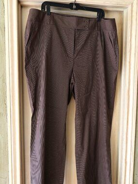 EUC Calvin Klein Brown Pinstripe Trousers / Pants / Slacks Size 20W